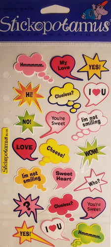 Sticko - flat sticker sheets - expressions captions