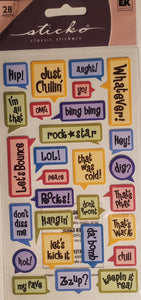 Sticko - flat sticker sheets - captions teenagers