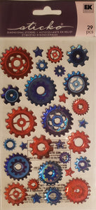 Sticko - dimensional sticker sheets - primary cogs