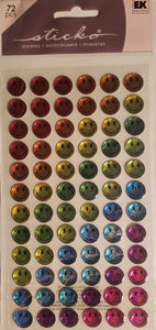 Sticko - dimensional sticker sheets - rainbow smiles