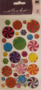 Sticko - dimensional sticker sheets - colorful pinwheels
