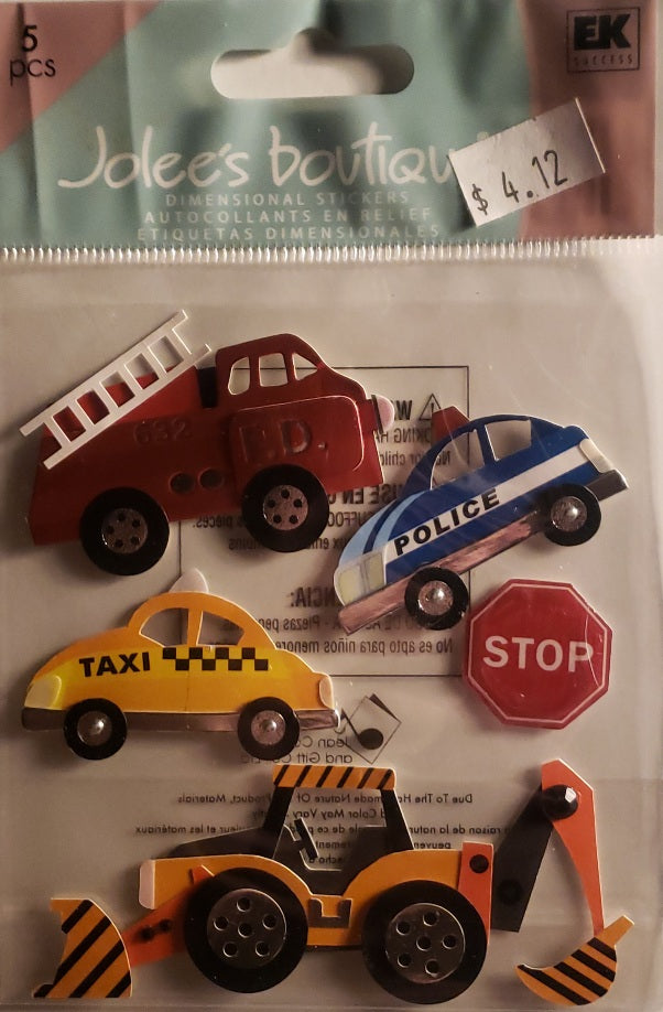Jolee's by you Boutique Dimensional Sticker -  trucks - medium pack