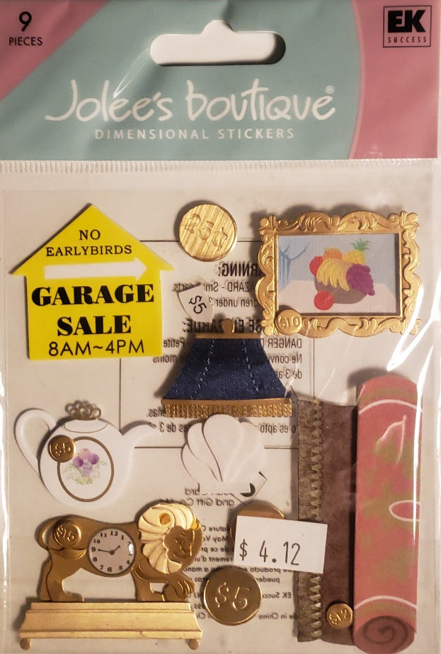 Jolee's by you Boutique Dimensional Sticker -  garage sale - medium pack