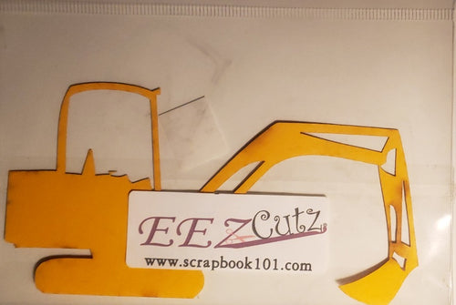 EEZ cuts laser cut shape - back hoe - backhoe
