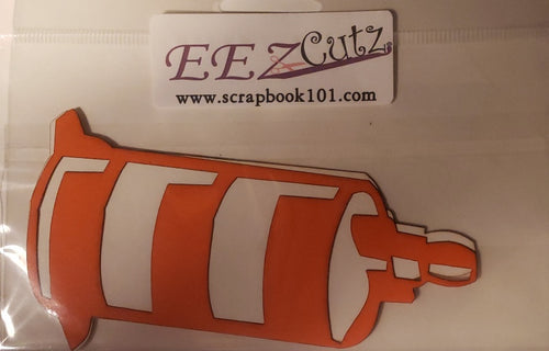 EEZ cuts laser cut shape - construction barrel