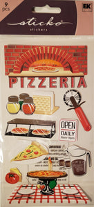 Sticko -  flat sticker sheet -  pizzeria