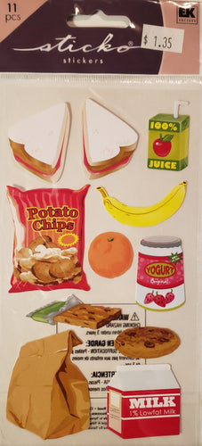 Sticko -  flat sticker sheet -  lunch time