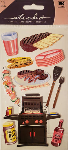 Sticko -  flat sticker sheet -  barbecue