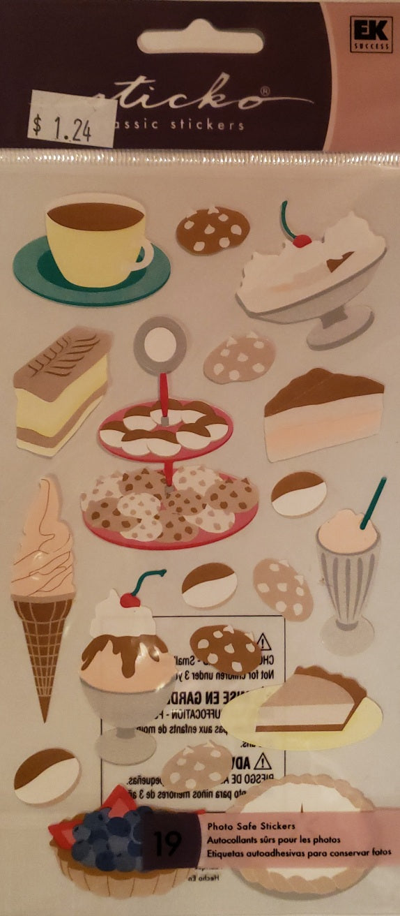 Sticko -  flat sticker sheet -  dessert