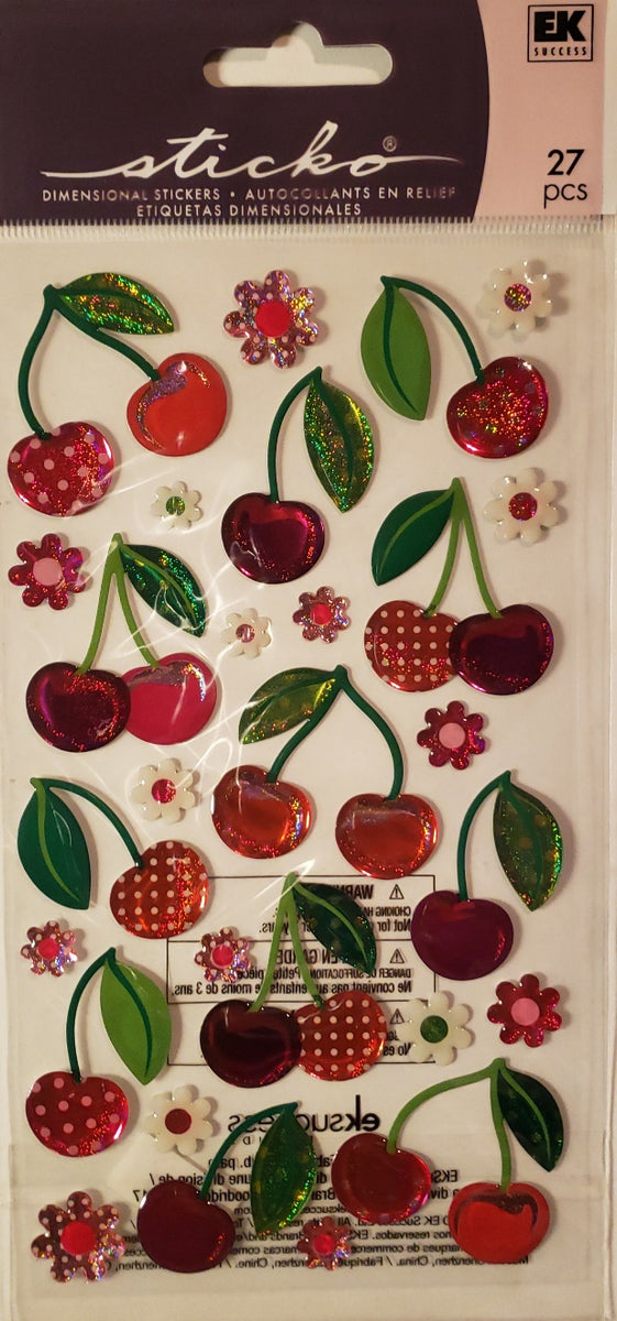 Sticko - dimensional sticker sheets - epoxy cherry cherry – Dies...to ...