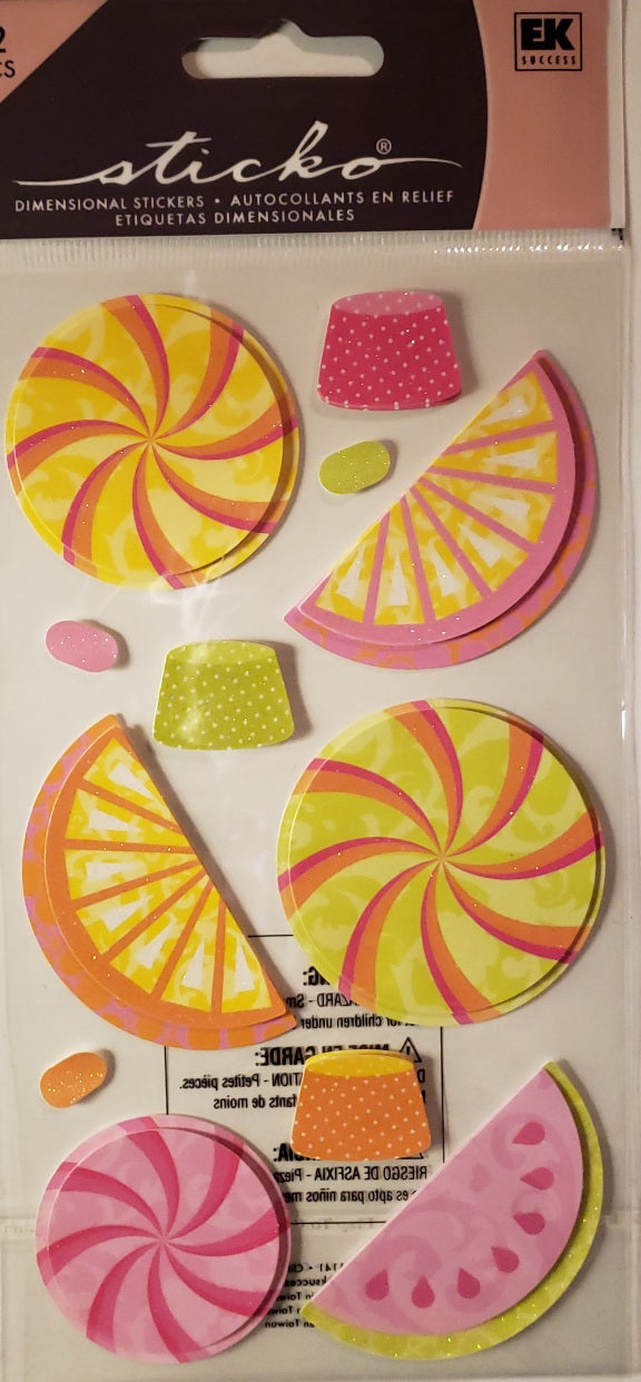 Sticko  - dimensional sticker sheets - sweet treats 2
