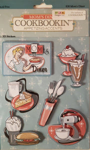 Pjk designs  - dimensional sticker sheets - cookbookin appetizing accents Moms diner