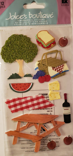 Jolee's by you Boutique Dimensional Sticker - summer picnic - x large pack