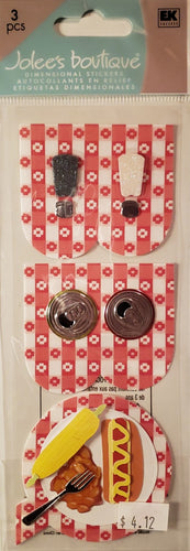 Jolee's by you Boutique Dimensional Sticker - BBQ title - skinny large pack