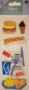 Jolee's by you Boutique Dimensional Sticker - fast food - skinny large pack