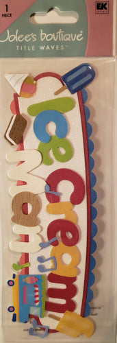 Jolee's by you Boutique Dimensional Sticker - Ice Cream man title - skinny large pack