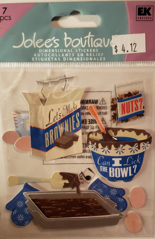Jolee's by you Boutique Dimensional Sticker - brownies - medium pack