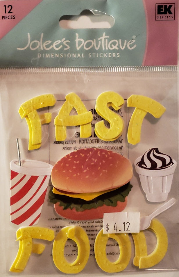 Jolee's by you Boutique Dimensional Sticker - Fast food - medium pack