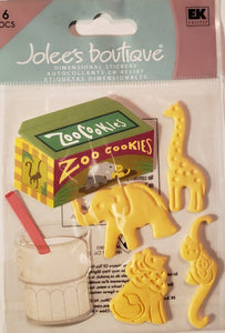 Jolee's by you Boutique Dimensional Sticker - animal crackers - medium pack