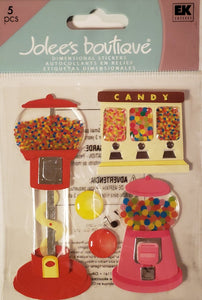 Jolee's by you Boutique Dimensional Sticker - bubblegum machines - medium pack