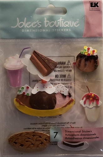 Jolee's by you Boutique Dimensional Sticker - dessert - medium pack