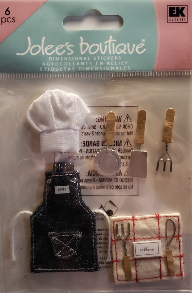 Jolee's by you Boutique Dimensional Sticker -  chef - medium pack