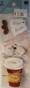 Jolee's Boutique Dimensional Sticker -  coffee  - tall small pack