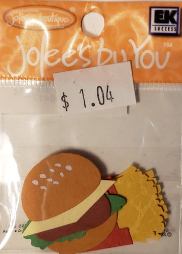 Jolee's Boutique Dimensional Sticker - hamburger and fries burger - x small pack