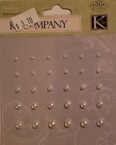 K and company - pearls adhesive - 30 pack - wedding pearls
