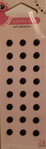 Pebbles inc - candy dots self adhesive - 24 pack - black
