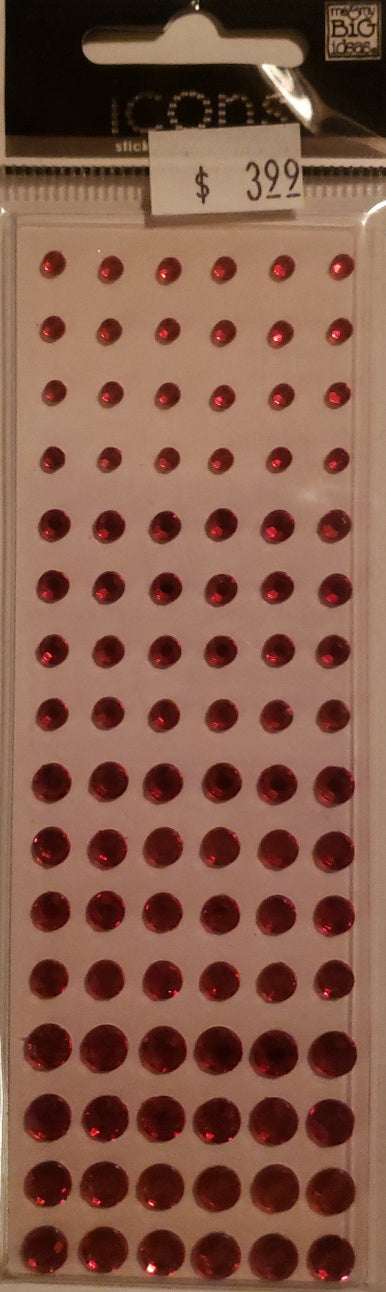 Me and my big ideas Mambi - icon rhinestones singles  - hibiscus red