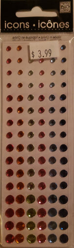 Me and my big ideas Mambi - icon rhinestones singles  - multi assortment red orange green pink light and dark blue