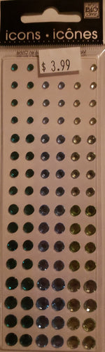 Me and my big ideas Mambi - icon rhinestones singles  - dark light green and light blue
