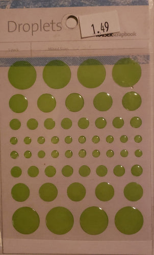 Kaiser craft - epoxy droplets enamels - 54 pack - lime green