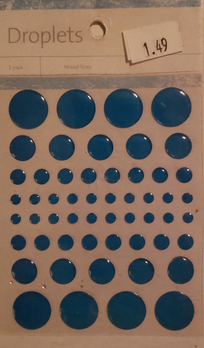 Kaiser craft - epoxy droplets enamels - 54 pack - aqua