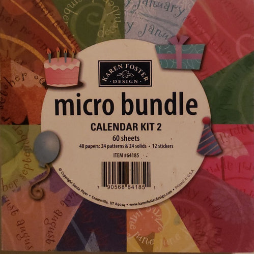 Karen Foster - micro bundle paper - calendar kit 2