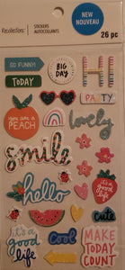 Recollections - dimensional stickers - words