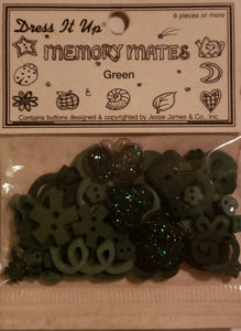 Dress it up - button - st. Patrick's memory mates green