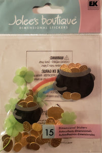 Jolees Boutique- dimensional sticker - pot o' gold