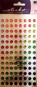 Sticko - dimensional sticker sheets - dots halloween circles enamel