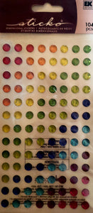 Sticko - dimensional sticker sheets - dots brights circles enamel