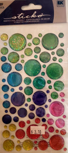 Sticko - dimensional sticker sheets - colorful circles