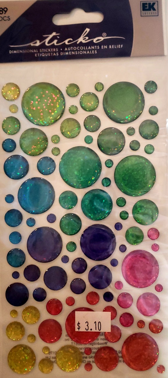 Sticko - dimensional sticker sheets - colorful circles