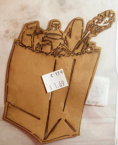 Eez cuts  - laser cut title   - Grocery bag with groceries