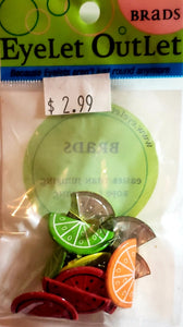 Eyelet outlet  -  fruit slice brads