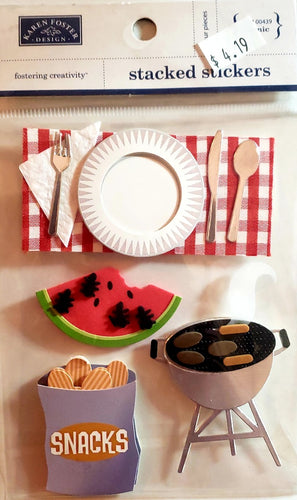 Karen Foster - stacked stickers sheet - picnic