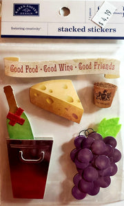 Karen Foster - stacked stickers sheet - winery culinary
