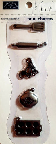 Karen Foster  mini metal charms - baking