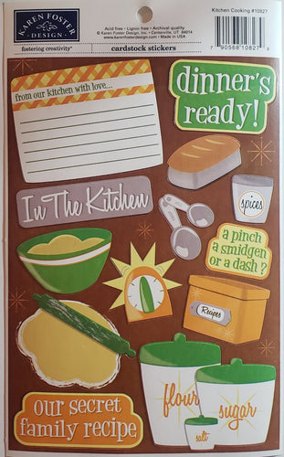 Karen Foster cardstock sticker - kitchen cooking