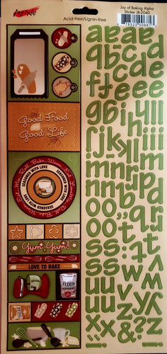 Moxxie - cardstock sticker sheet - joy of baking